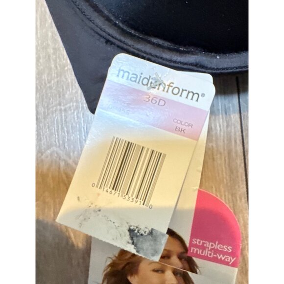 Maidenform Womans Strapless Multi-Way Bra 36D Black - Picture 3 of 8
